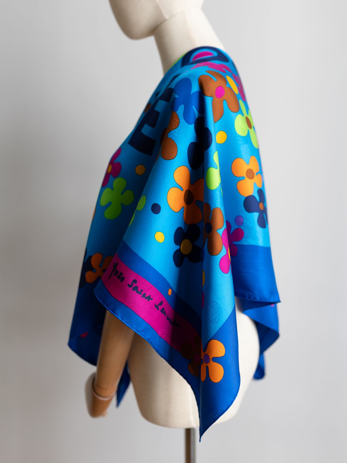 YSL Love in Bloom Silk Scarf