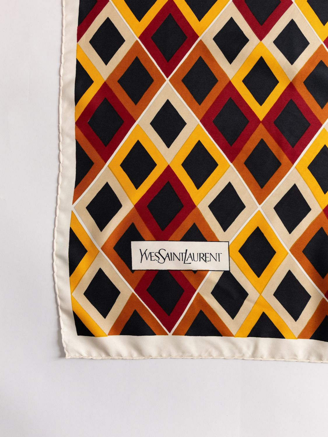 YSL Majorelle Grid Silk Scarf