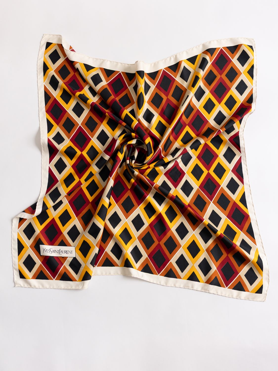 YSL Majorelle Grid Silk Scarf
