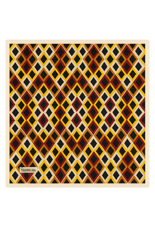 YSL Majorelle Grid Silk Scarf