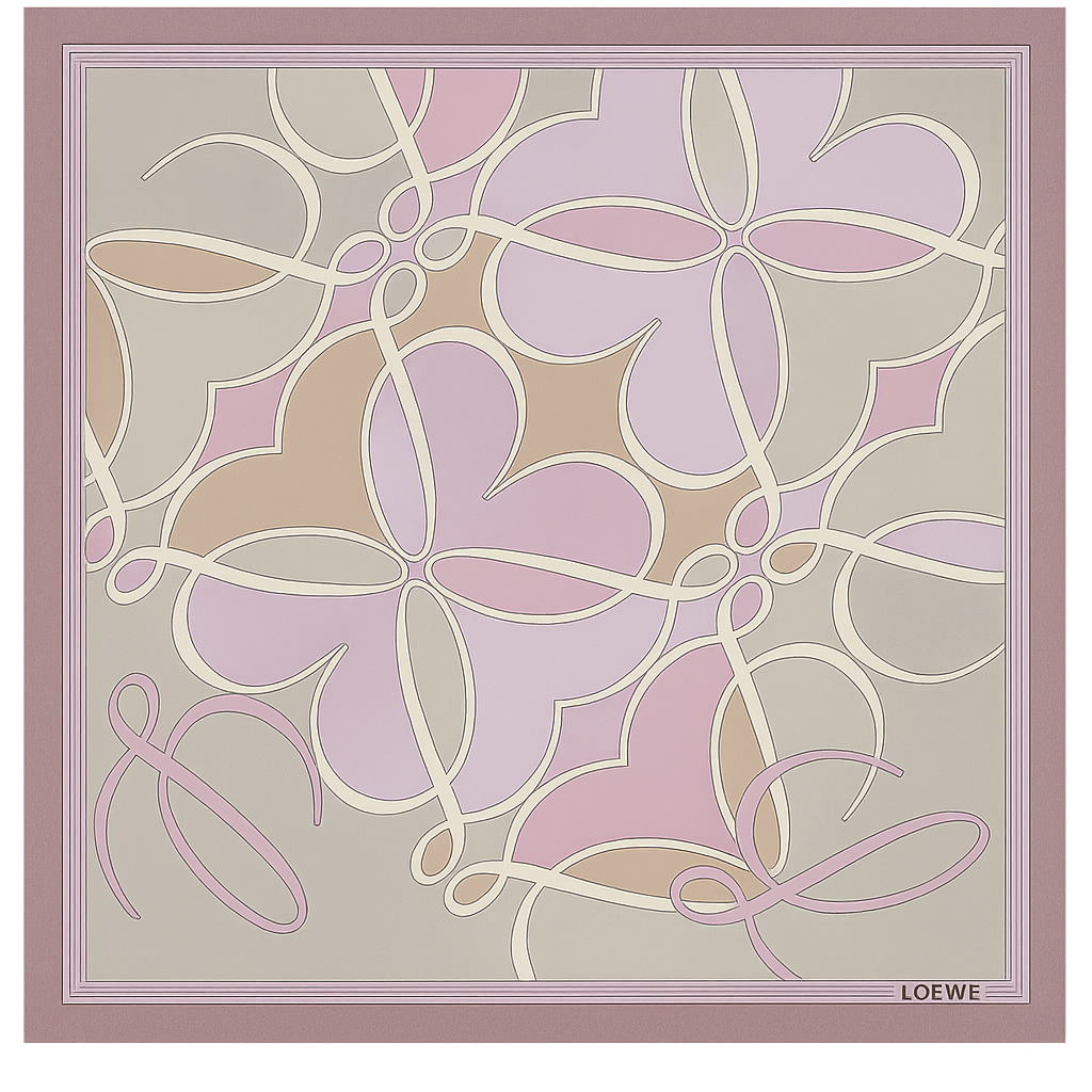 Loewe Pastel Anagram Silk Scarf