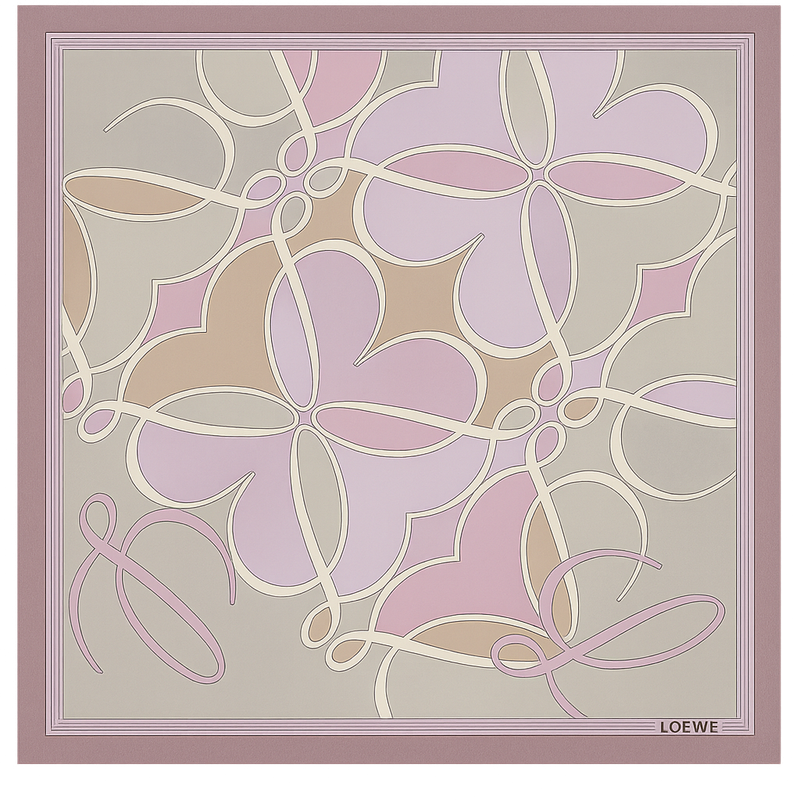 Loewe Pastel Anagram Silk Scarf