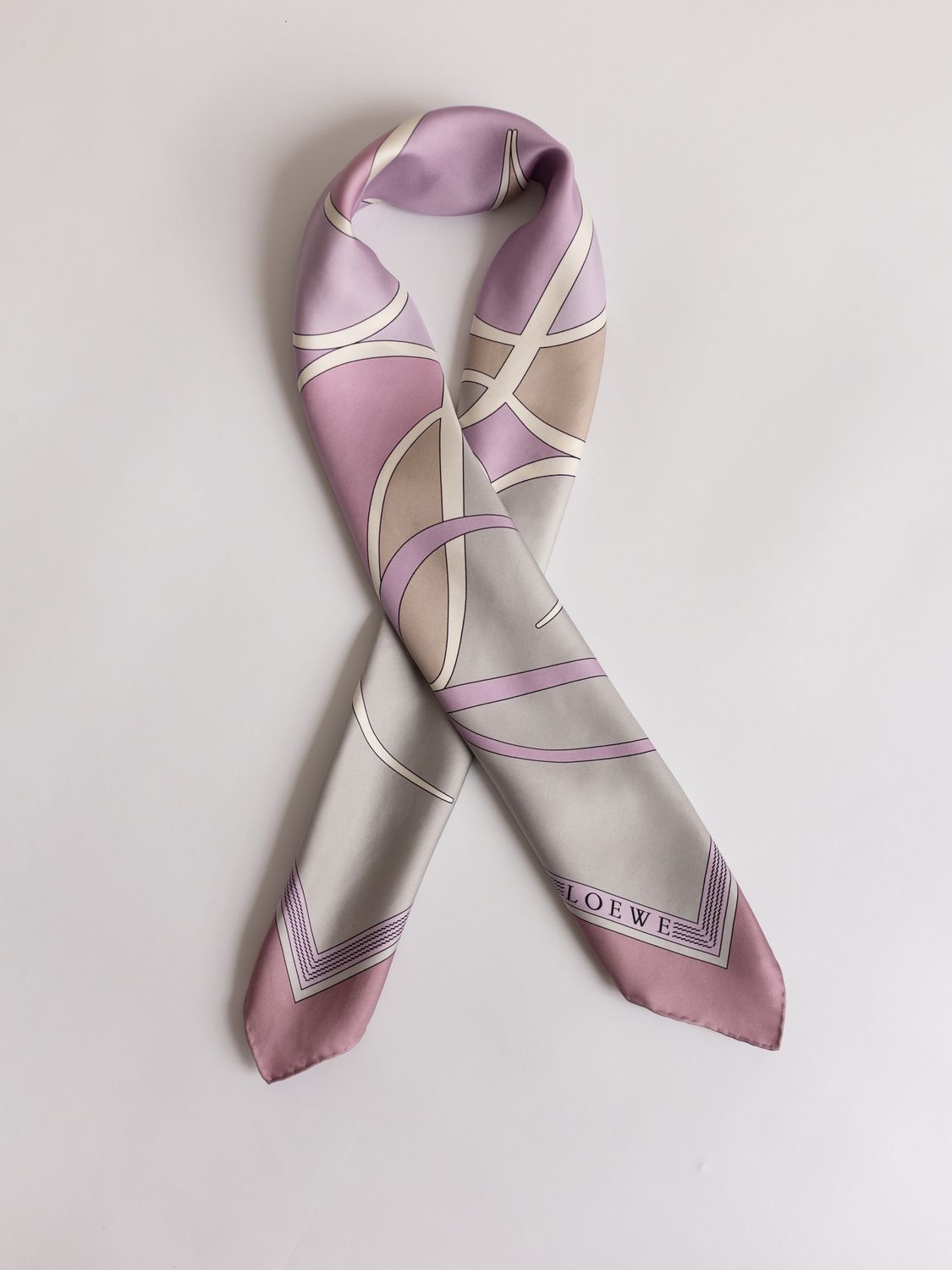 Loewe Pastel Anagram Silk Scarf