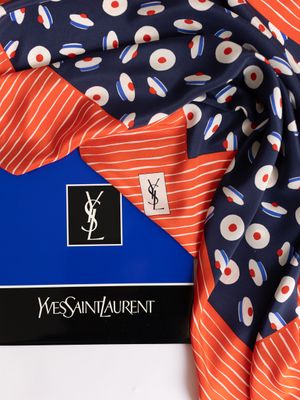 YSL Hats Silk Scarf