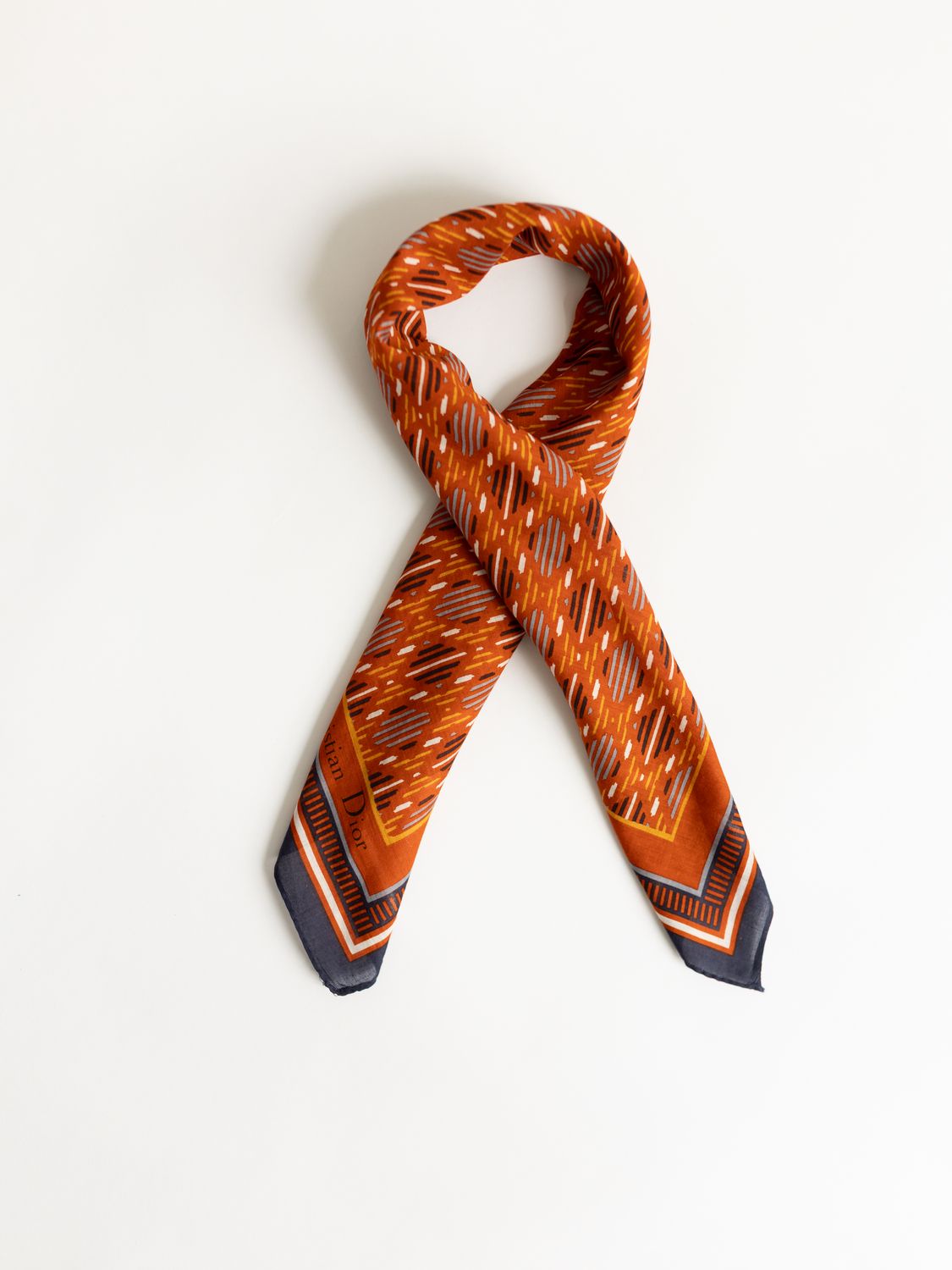 Christian Dior Pavé Saffron Silk Scarf