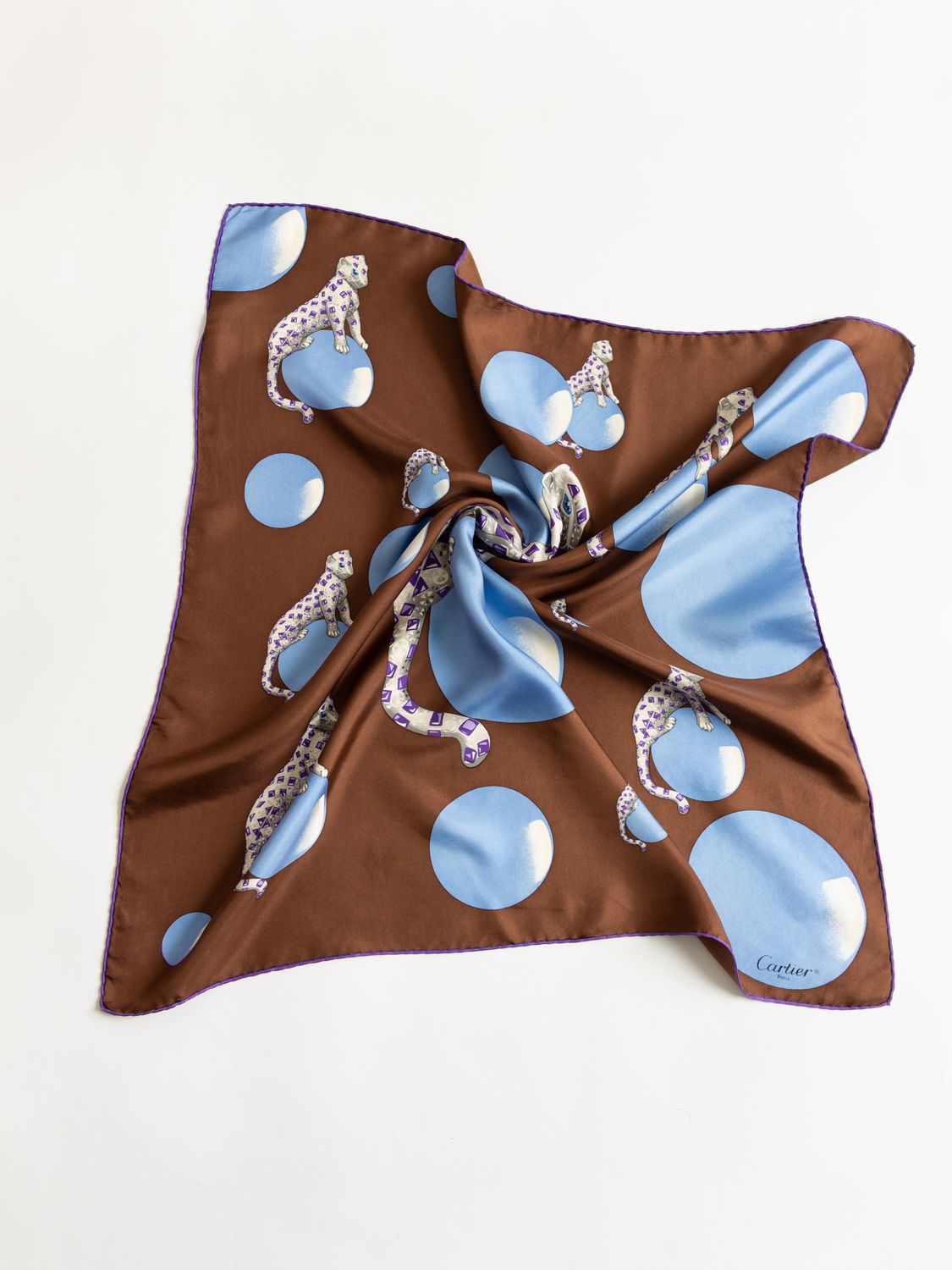 Cartier Panthère Saphir Silk Scarf