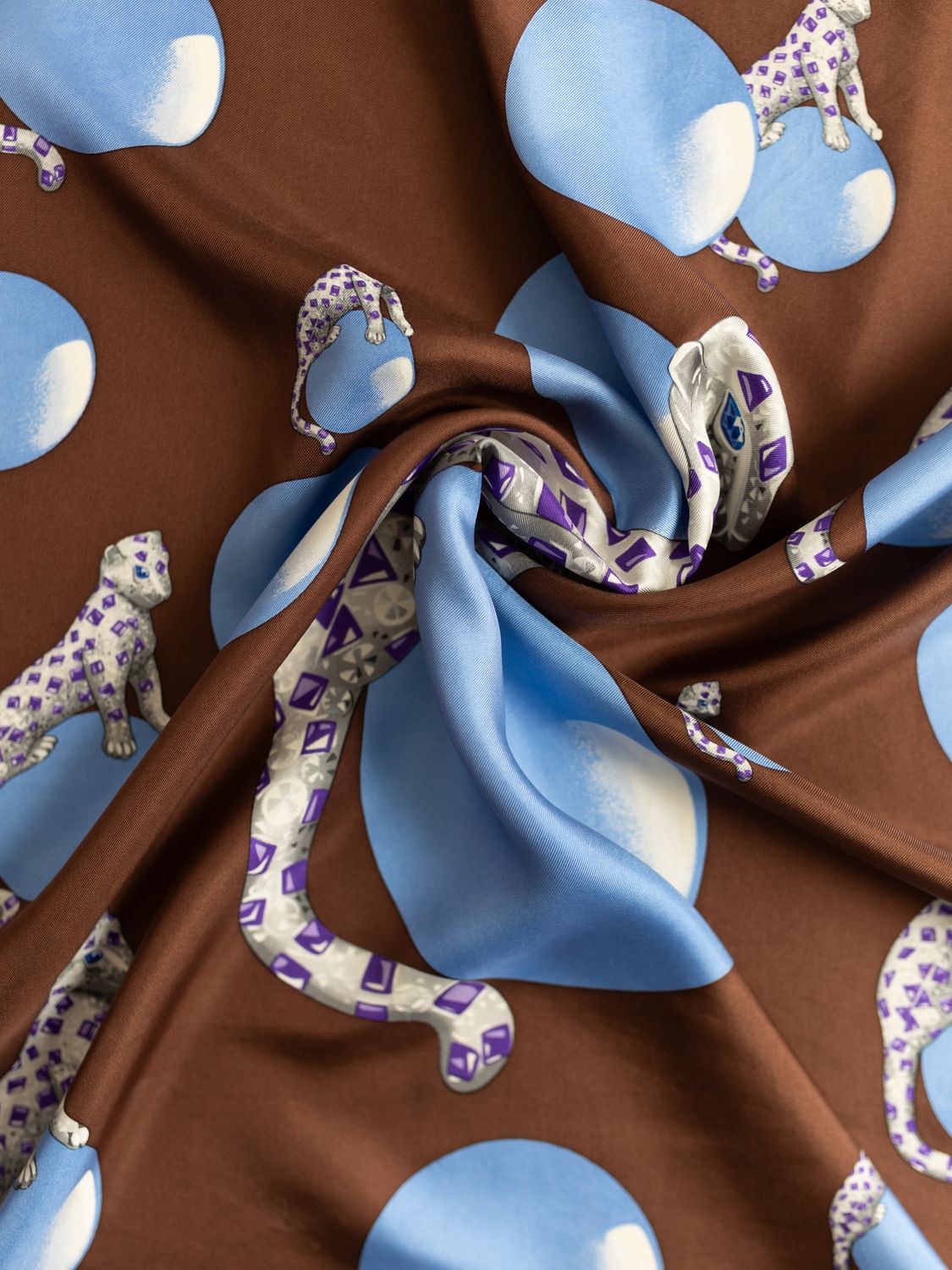 Cartier Panthère Saphir Silk Scarf