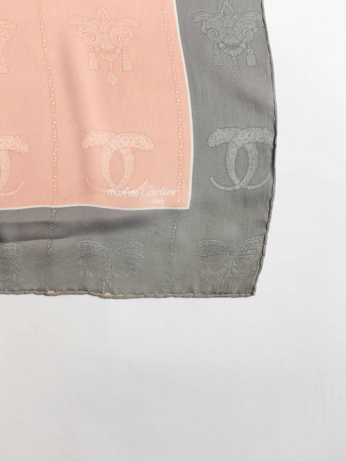 Cartier Blush Pink Silk Scarf