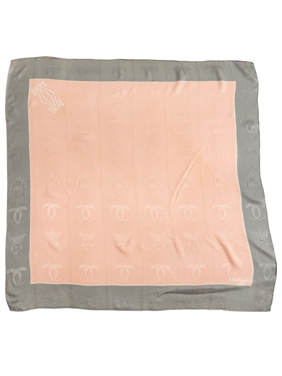 Cartier Blush Pink Silk Scarf