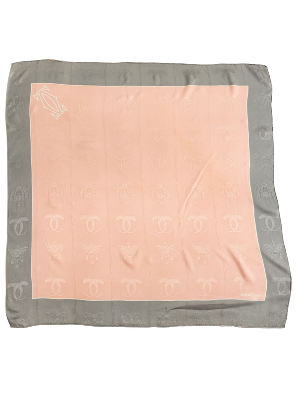 Cartier Blush Pink Silk Scarf