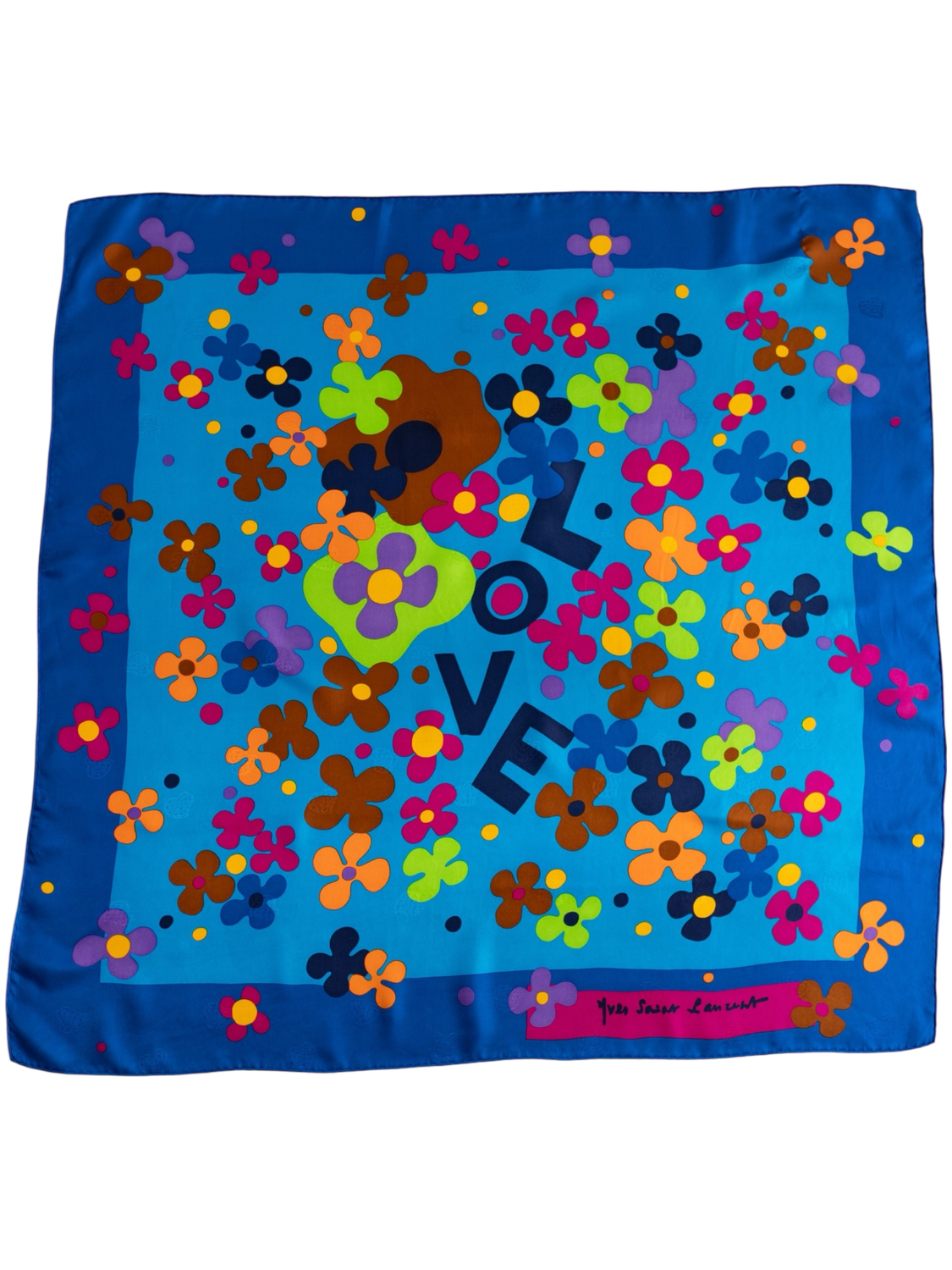 YSL Love in Bloom Silk Scarf