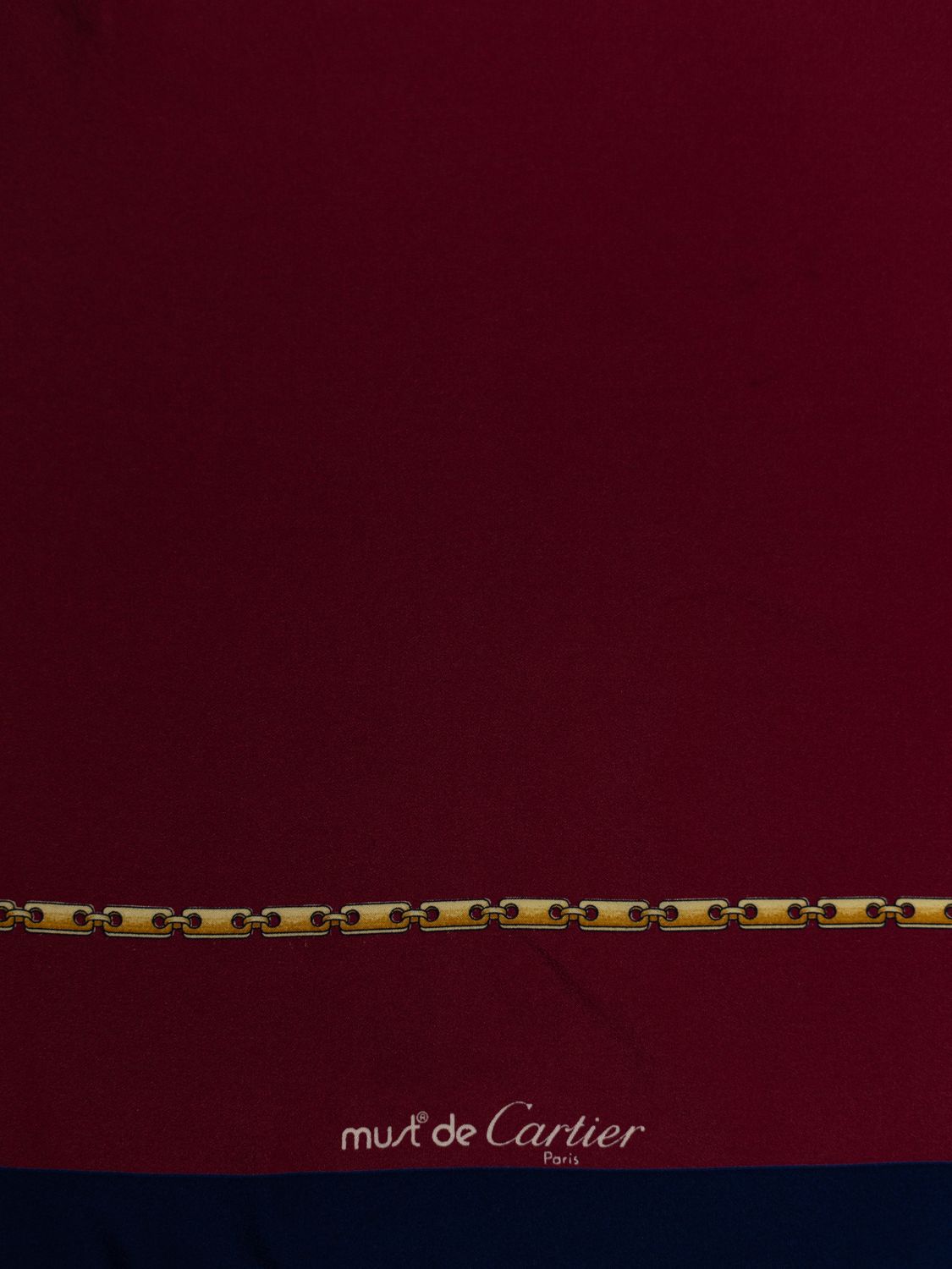 Cartier Burgundy Chain Silk Scarf