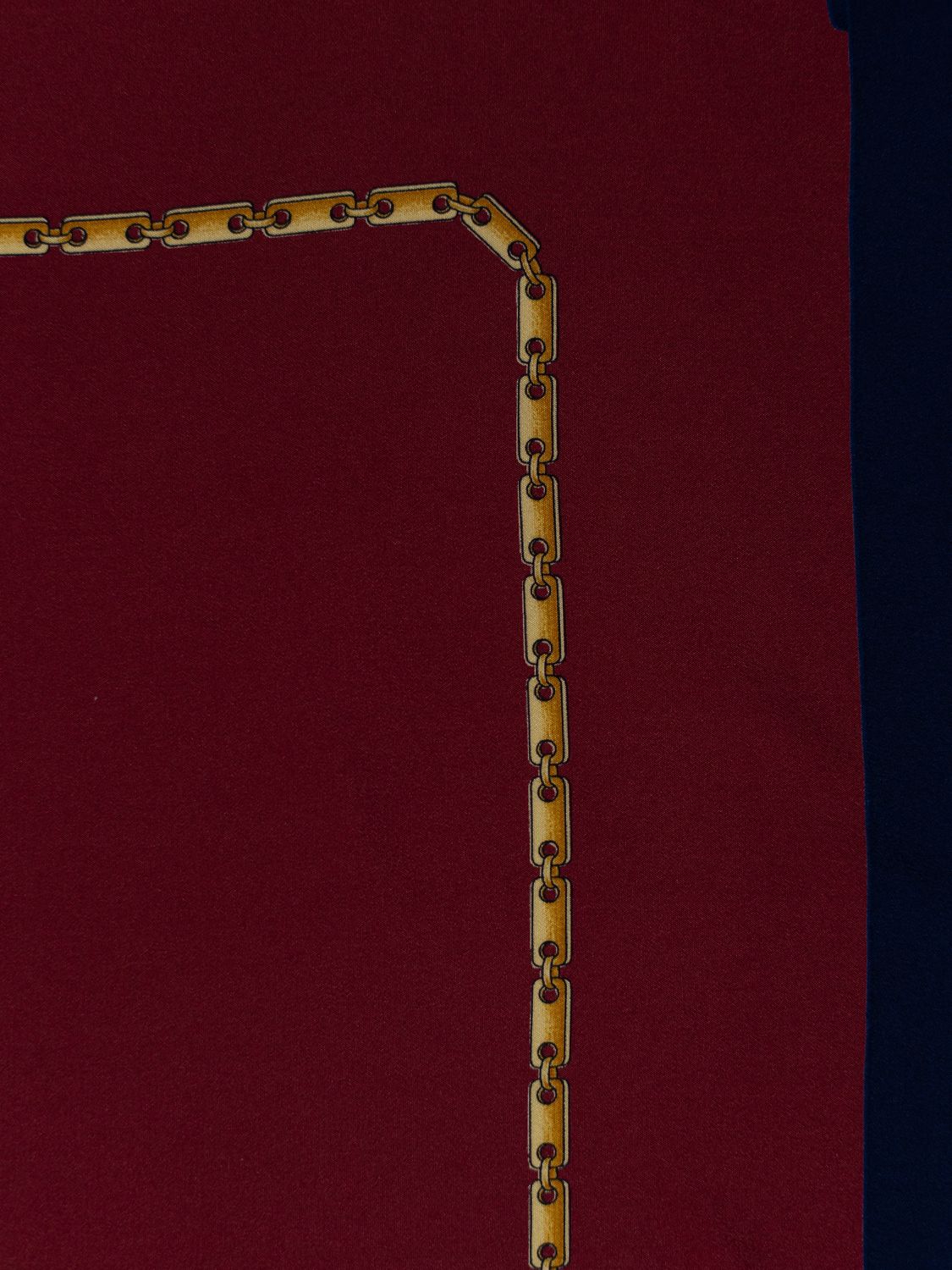 Cartier Burgundy Chain Silk Scarf