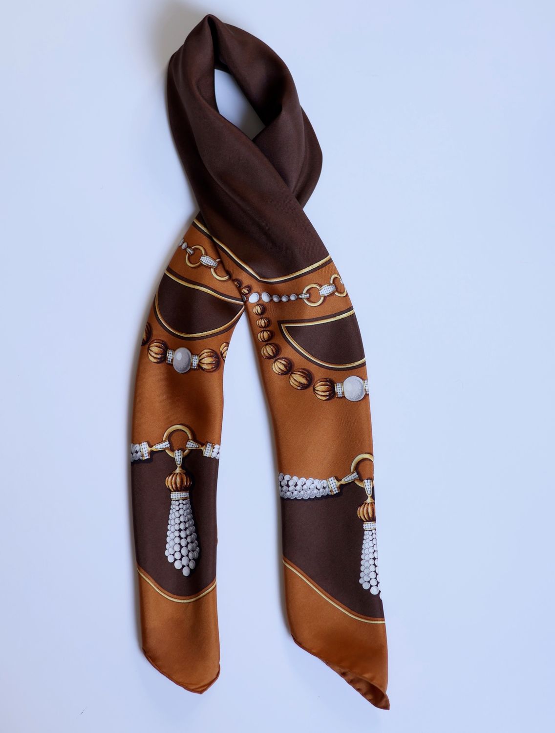 Cartier Caramel Cascade Silk Scarf