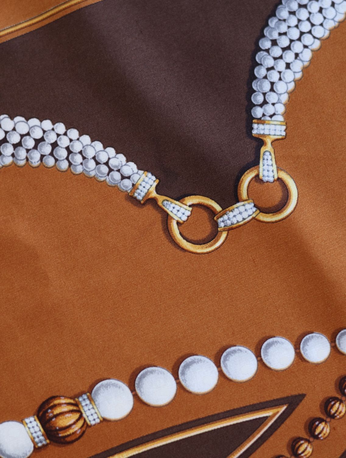 Cartier Caramel Cascade Silk Scarf