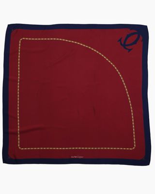 Cartier Burgundy Chain Silk Scarf