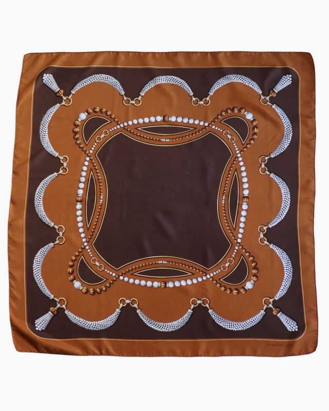 Cartier Caramel Cascade Silk Scarf