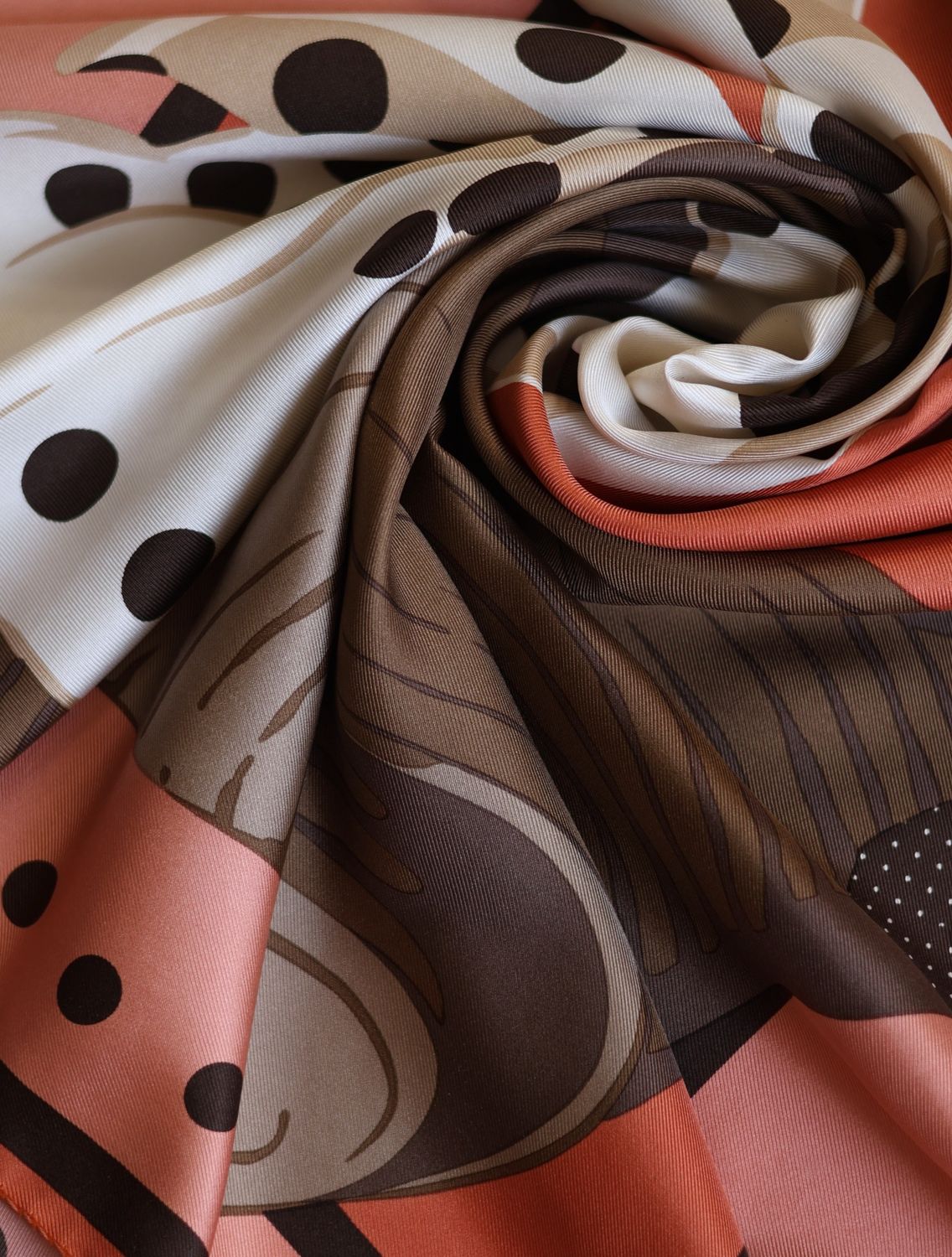 Christian Dior Ribbon &amp; Hat Silk Scarf