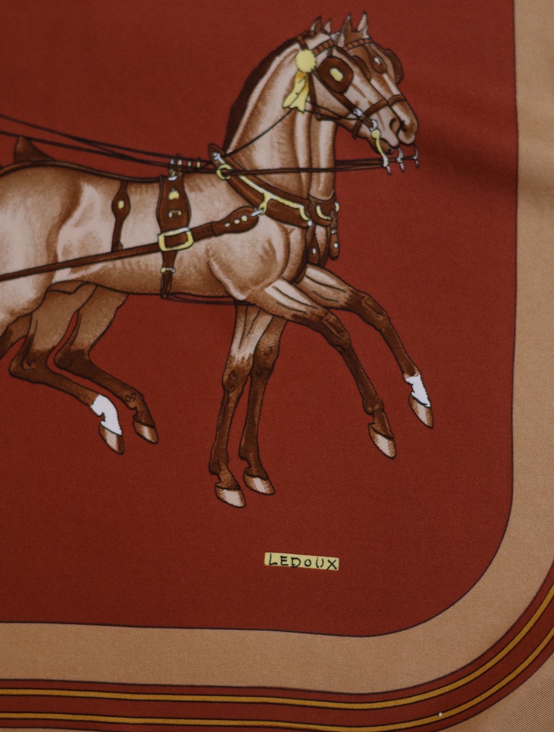Hermès Coach &amp; Saddle Silk Scarf
