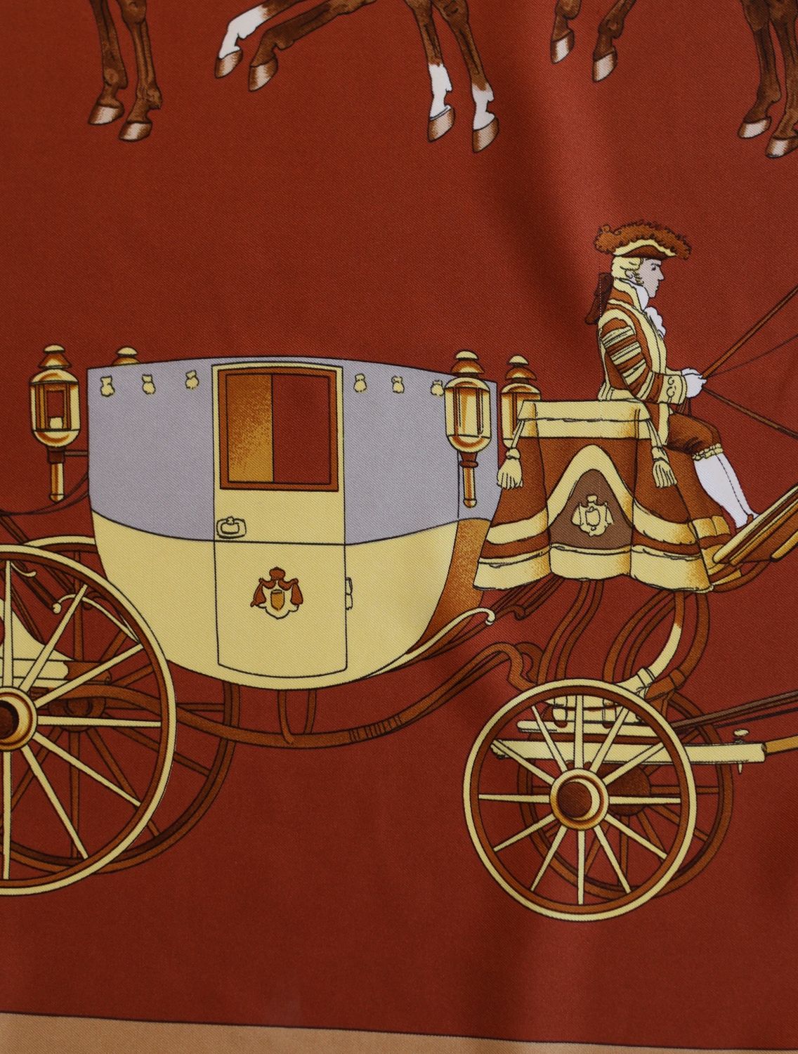 Hermès Coach &amp; Saddle Silk Scarf