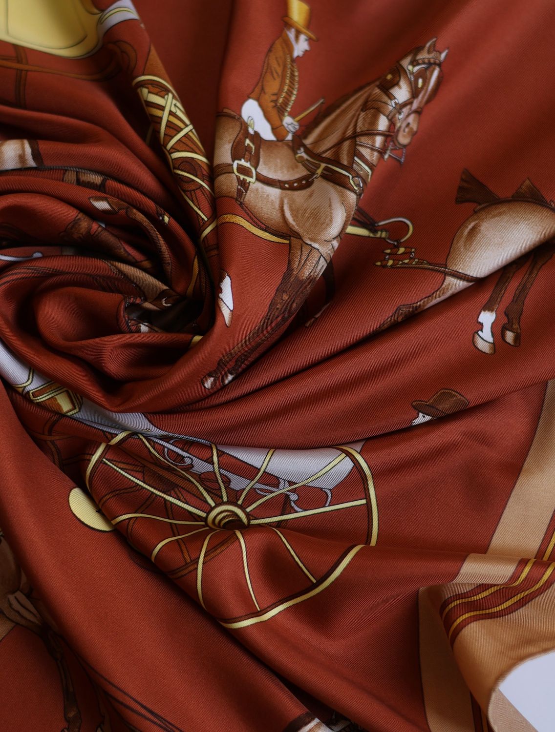 Hermès Coach &amp; Saddle Silk Scarf