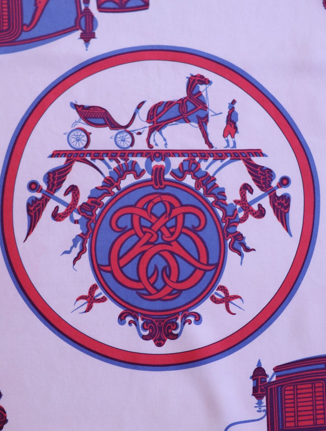 Hermès Ex Libris Pink Silk Scarf