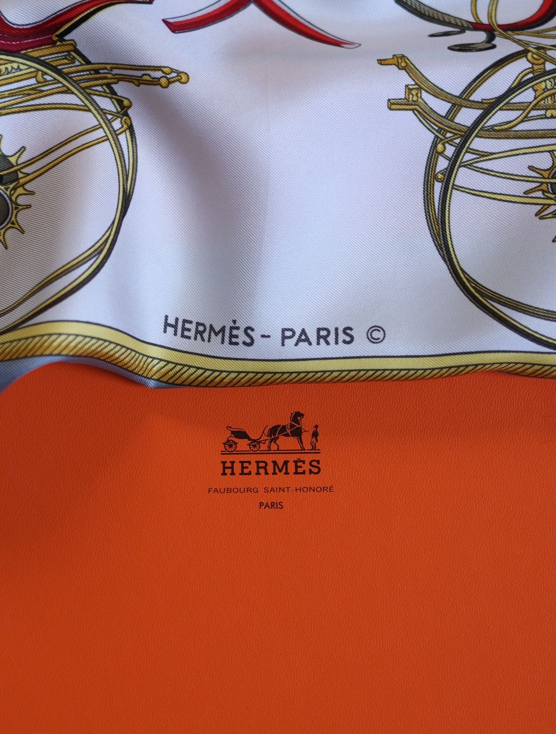 Hermès Les Voitures à Transformation Grey Silk Scarf