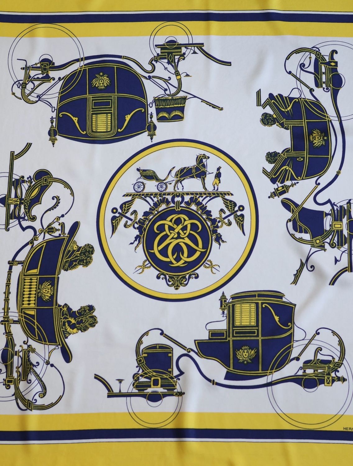 Hermès Ex Libris Silk Scarf from 1946