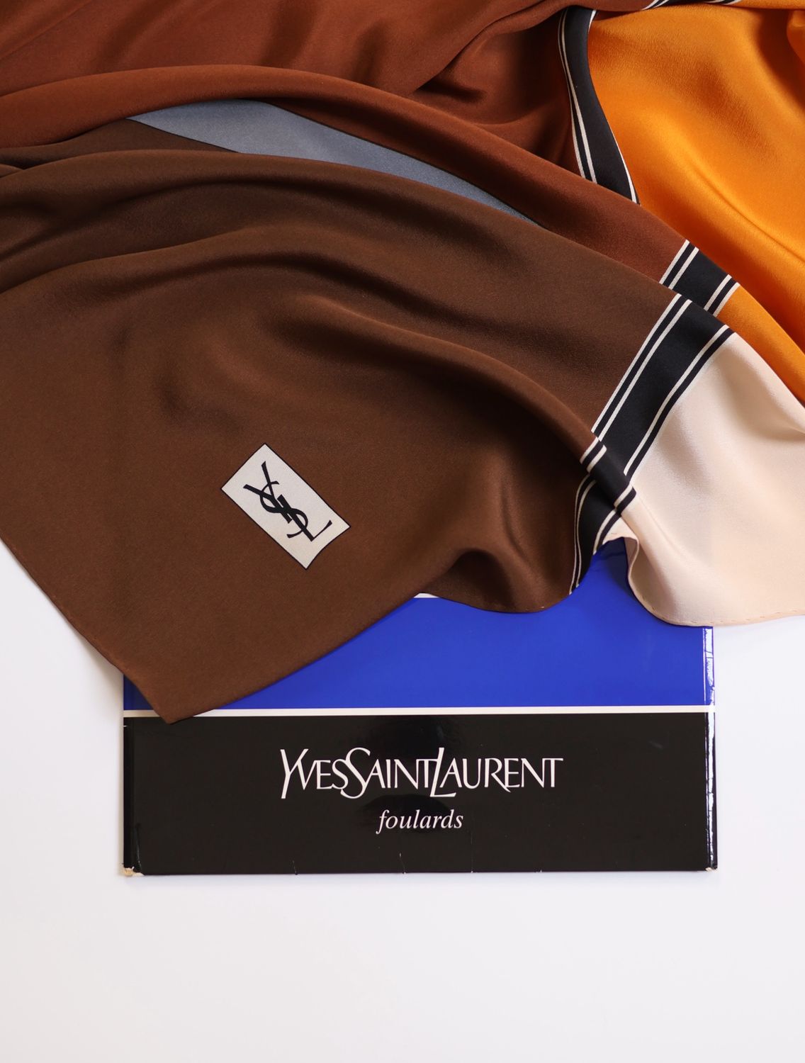 YSL Saharienne Lines Silk Scarf
