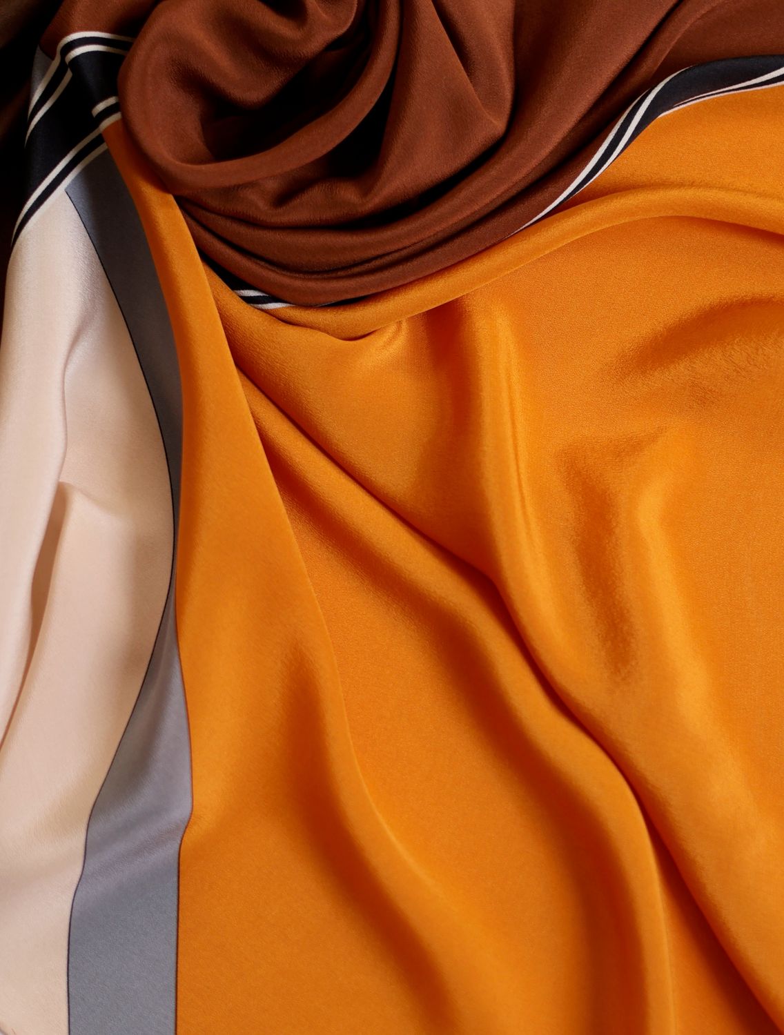 YSL Saharienne Lines Silk Scarf