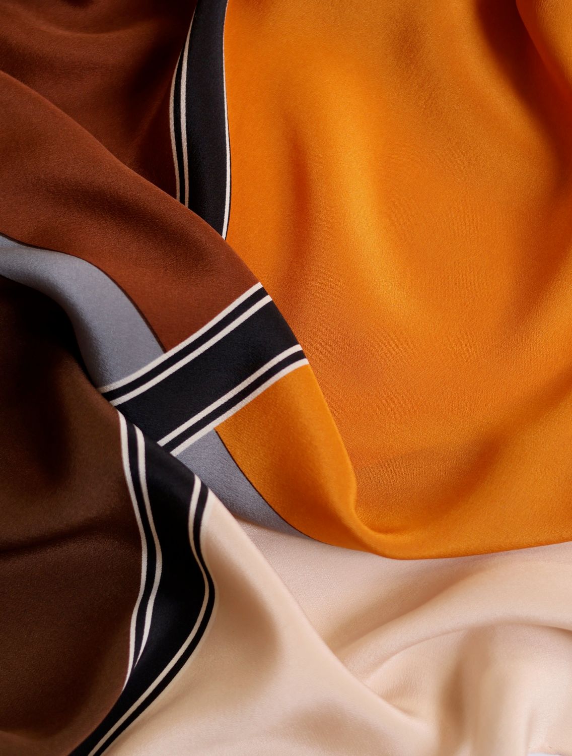 YSL Saharienne Lines Silk Scarf