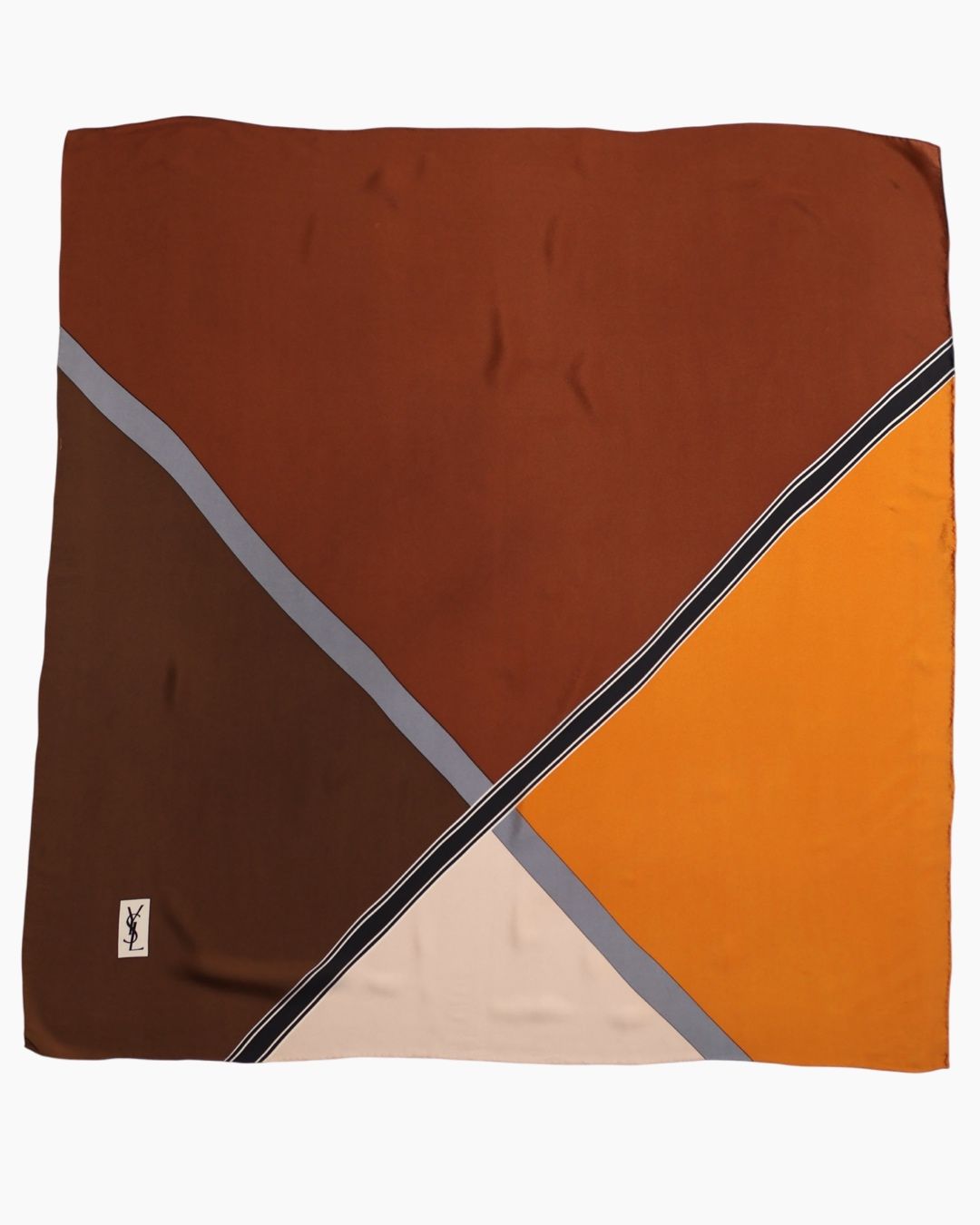 YSL Saharienne Lines Silk Scarf