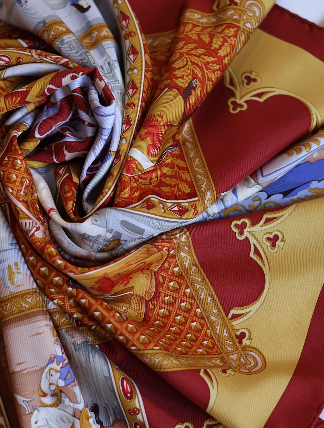 Hermès La Vie à Cheval Silk Scarf