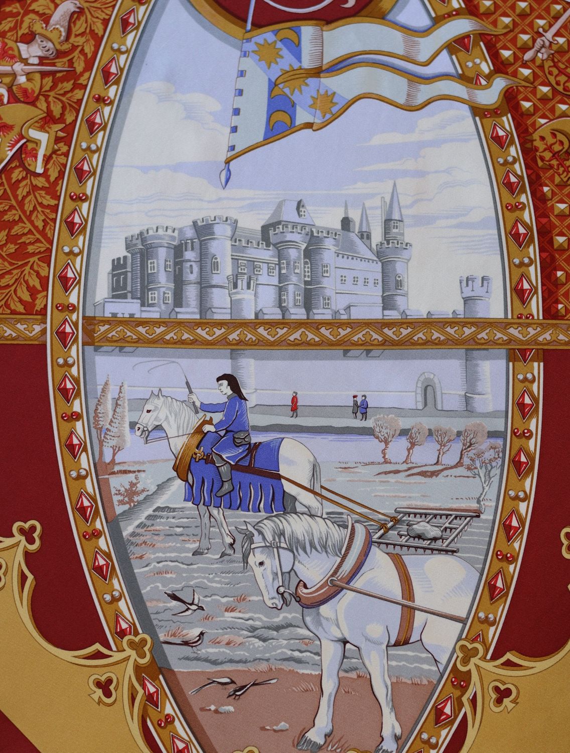 Hermès La Vie à Cheval Silk Scarf