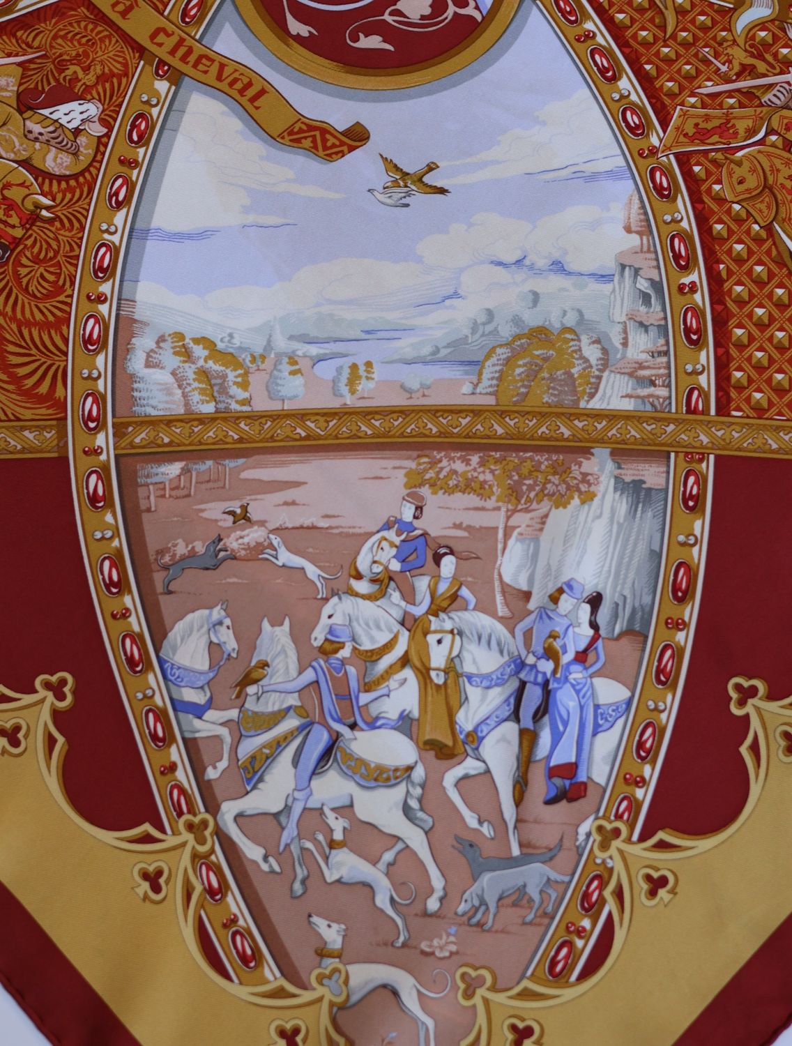 Hermès La Vie à Cheval Silk Scarf