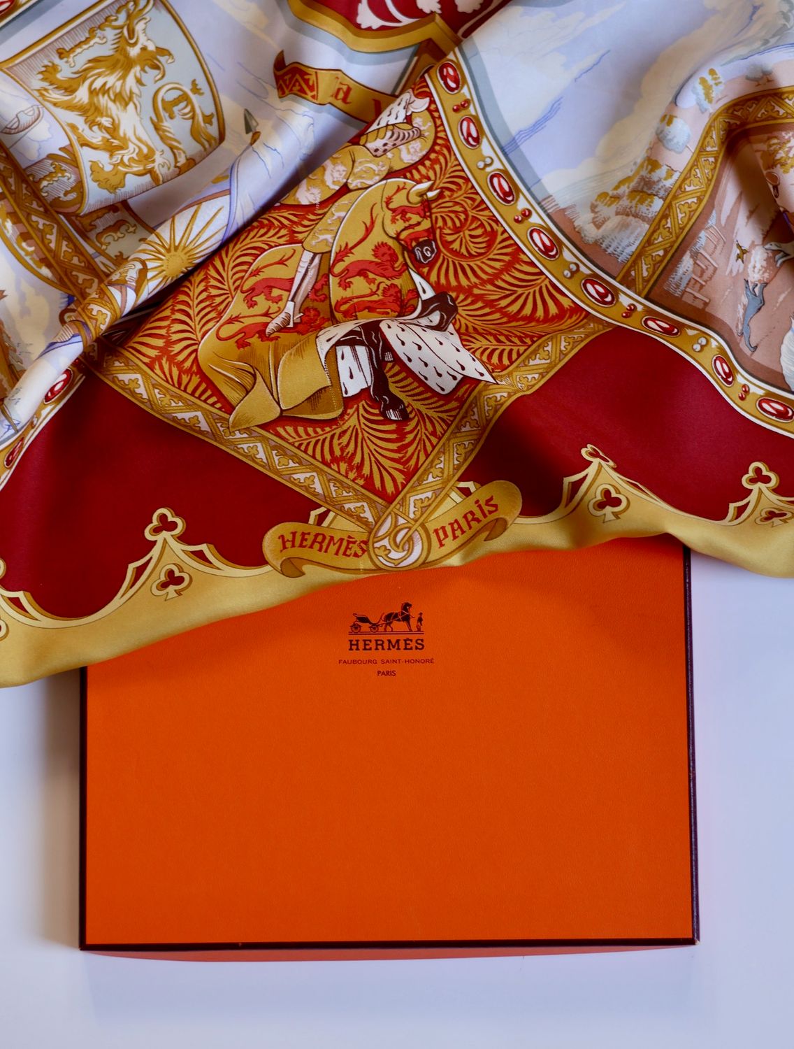 Hermès La Vie à Cheval Silk Scarf
