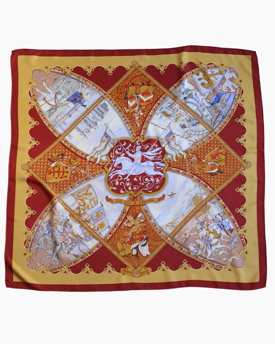Hermès La Vie à Cheval Silk Scarf