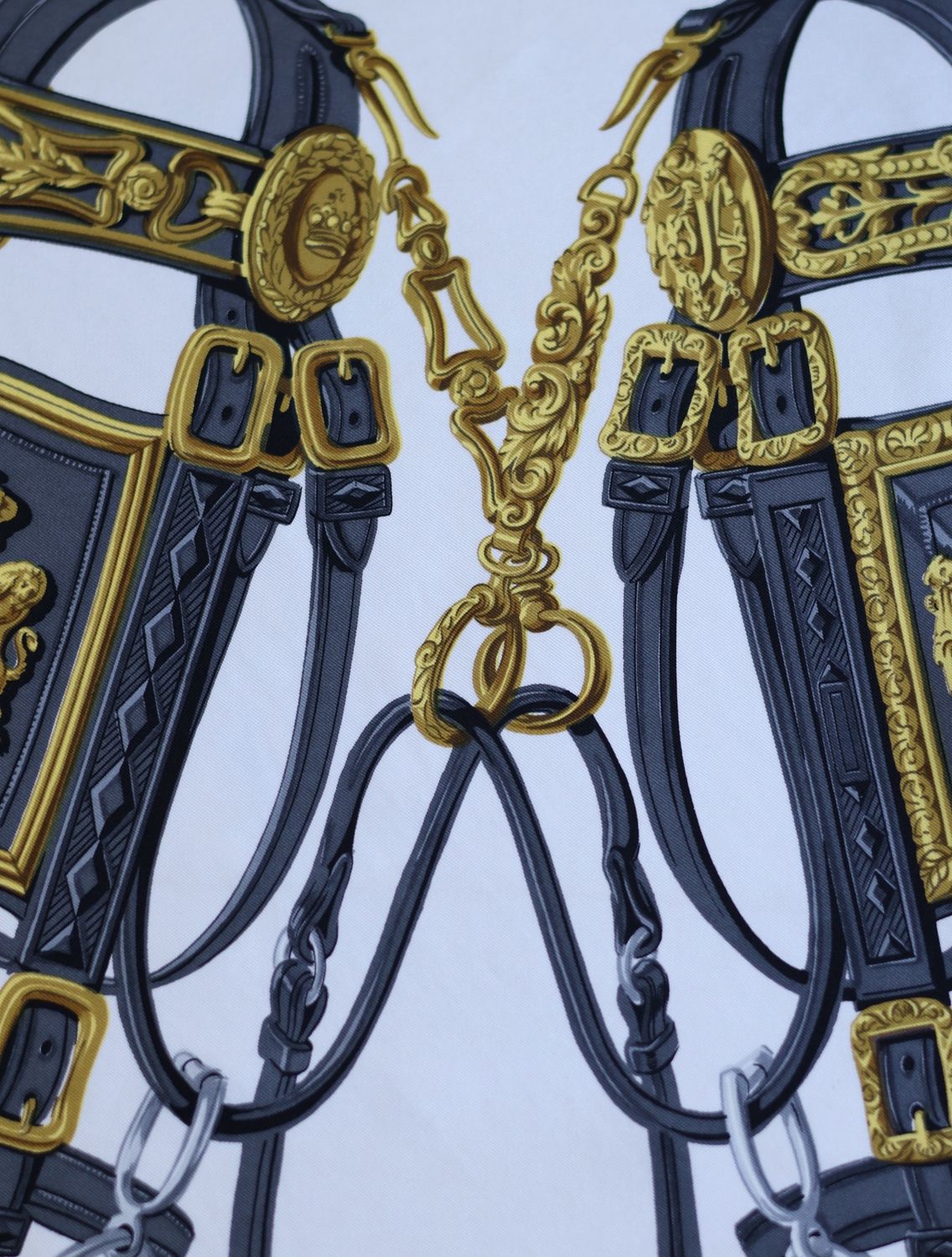 Hermès Brides de Gala Blue Silk Scarf