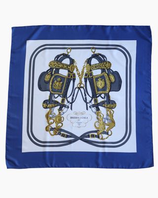 Hermès Brides de Gala Blue Silk Scarf