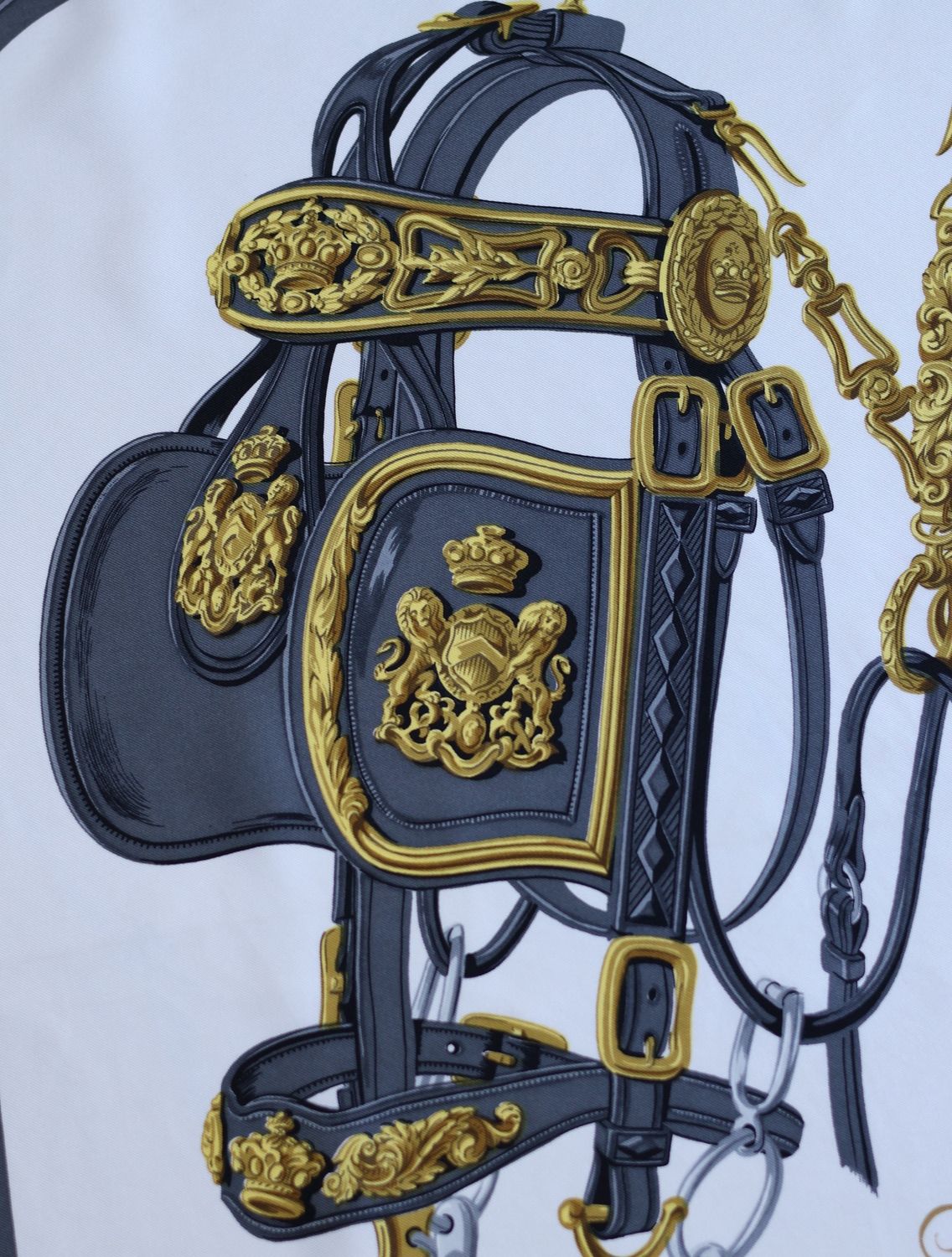 Hermès Brides de Gala Blue Silk Scarf