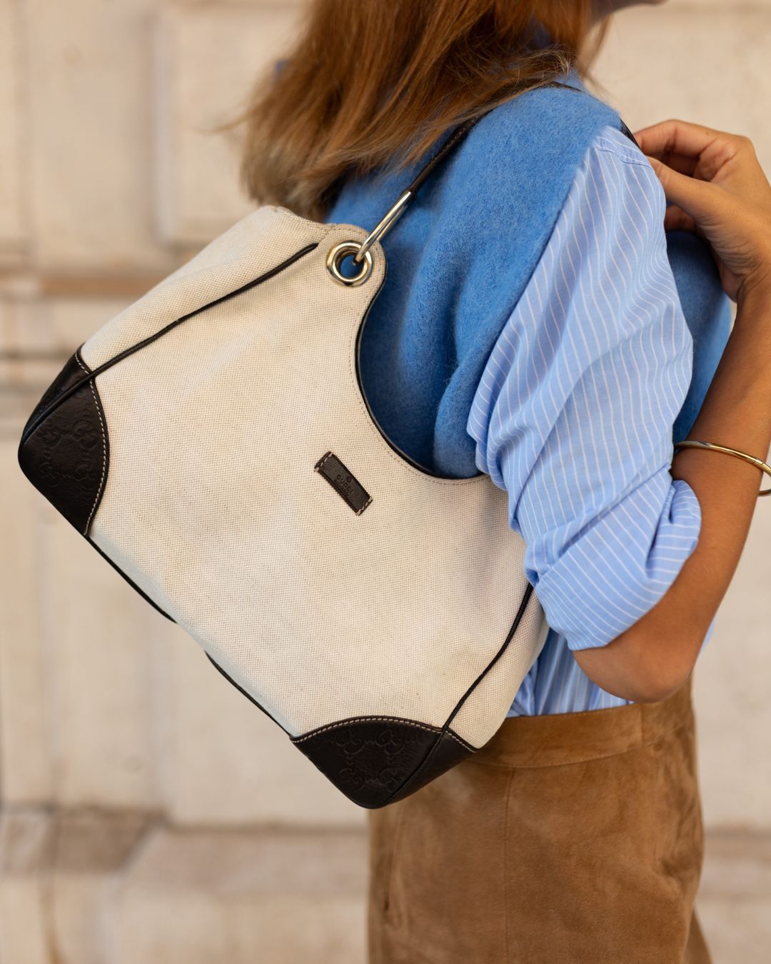 Gucci Ivory Canvas Bag