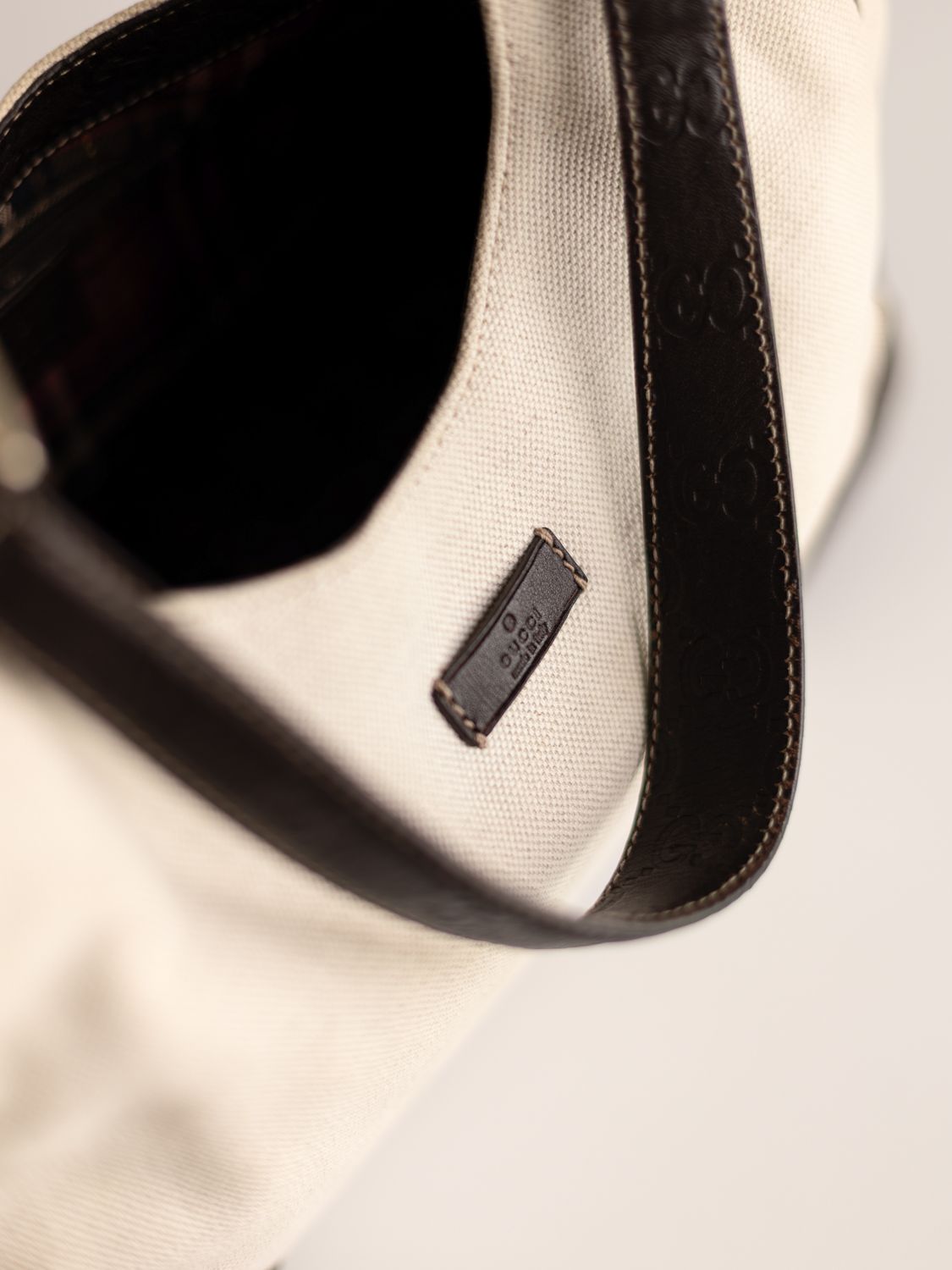 Gucci Ivory Canvas Bag