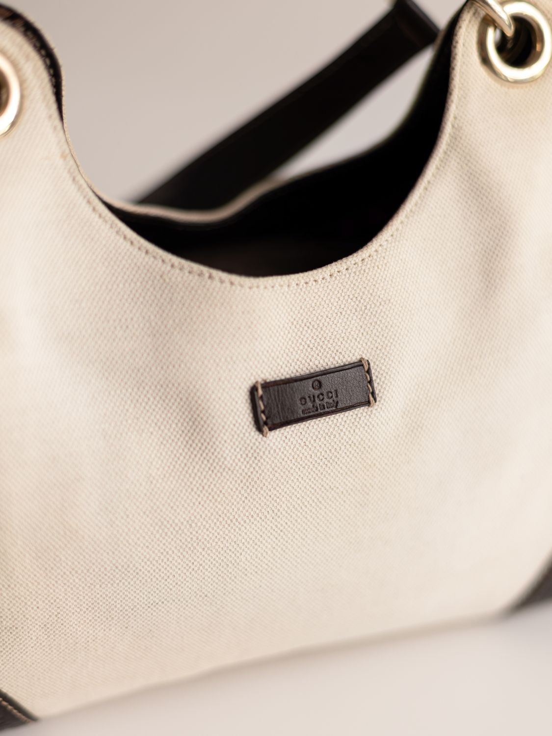 Gucci Ivory Canvas Bag