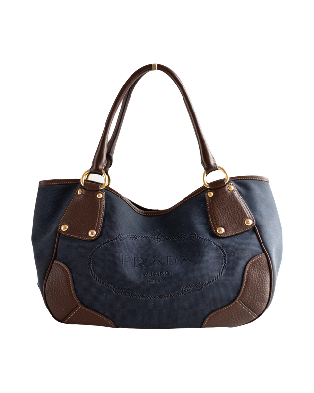 Prada Jacquard Tote Bag