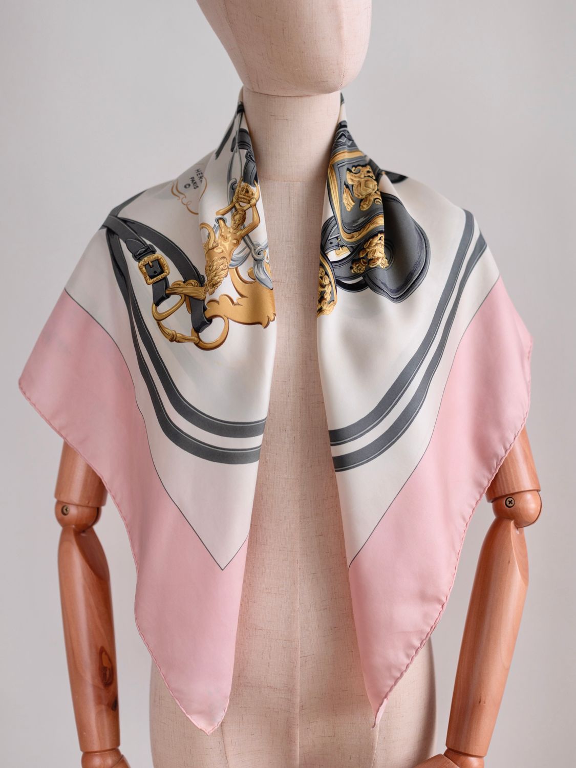 Hermès Brides de Gala Pink Silk Scarf