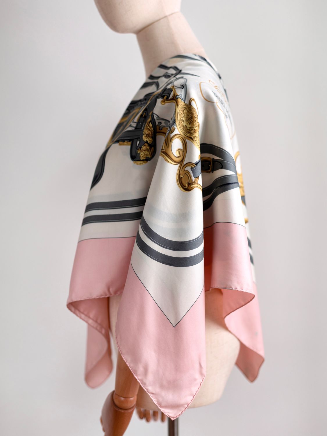 Hermès Brides de Gala Pink Silk Scarf