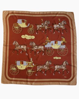 Hermès Coach &amp; Saddle Silk Scarf