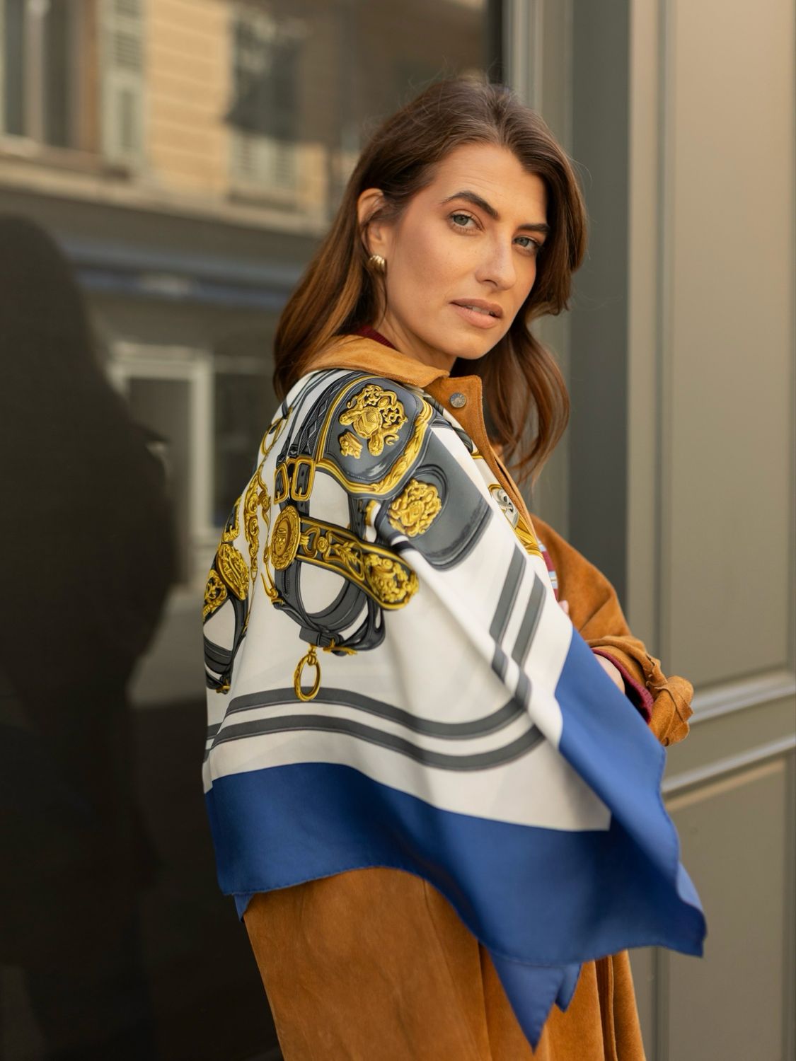 Hermès Brides de Gala Blue Silk Scarf