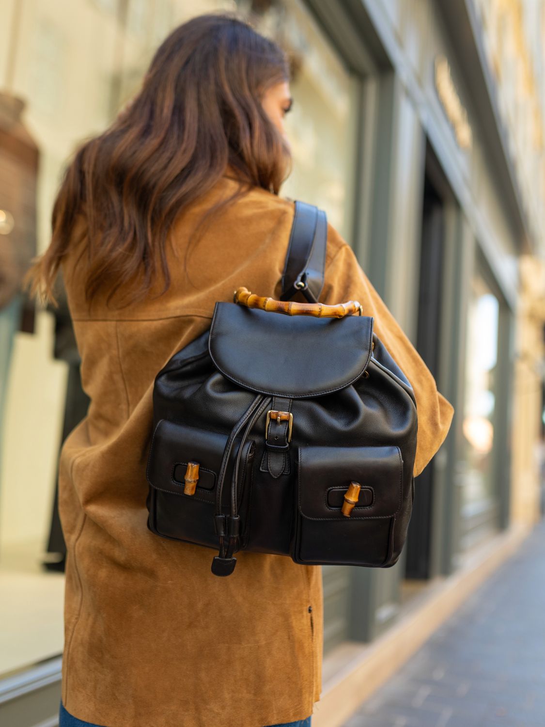 Gucci Bamboo Brown Backpack