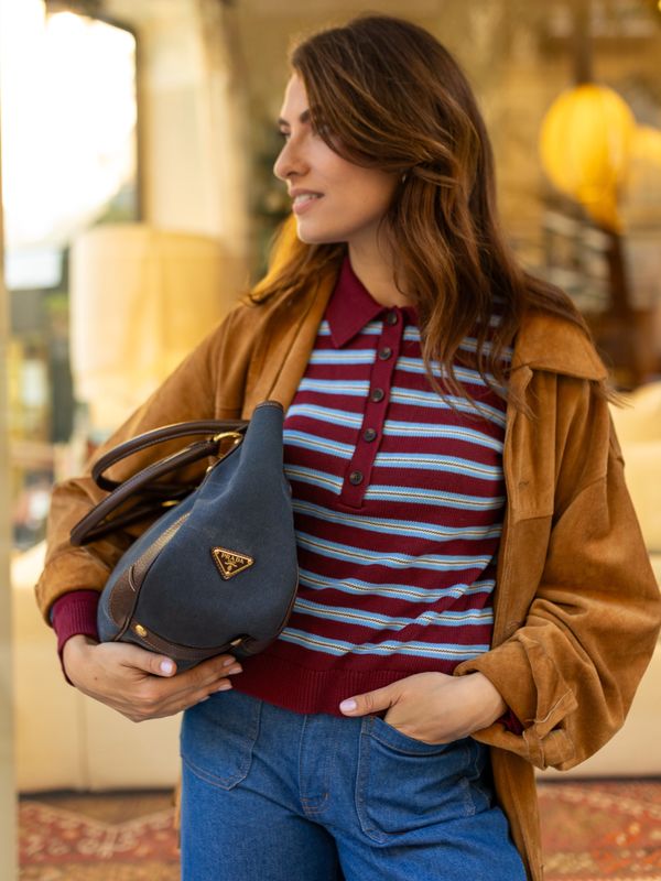 Prada Jacquard Tote Bag